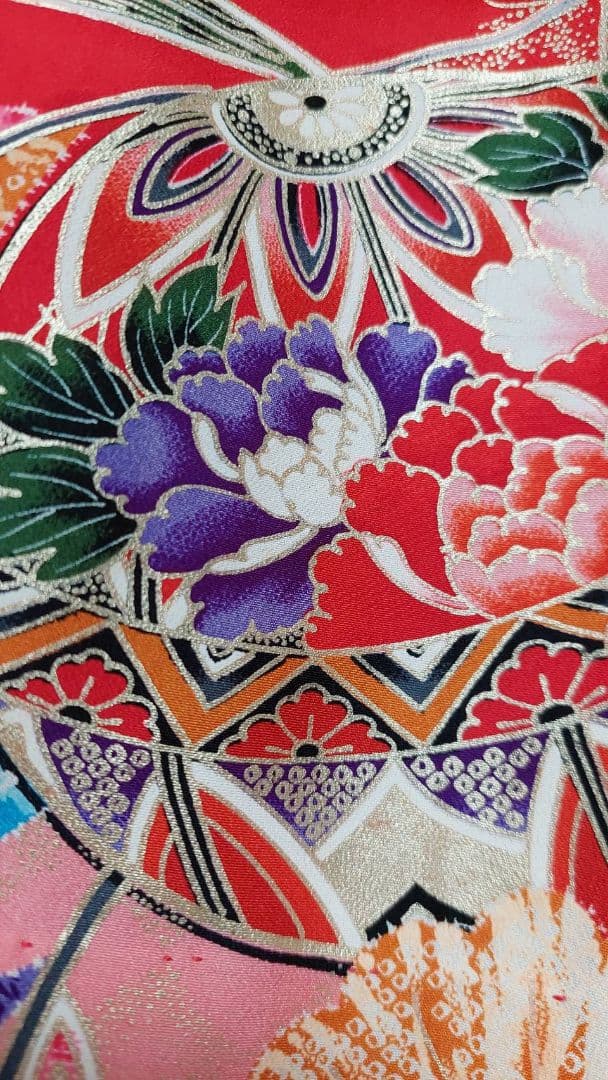 NA97.98アンティーク子供着物正絹七五三長襦袢付き着丈72センチ裄丈36セン