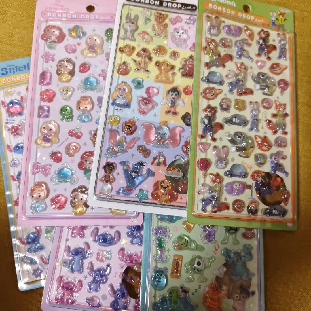 正規品 ボンボンドロップシール ディズニー 6種 ズートピア クラシック他