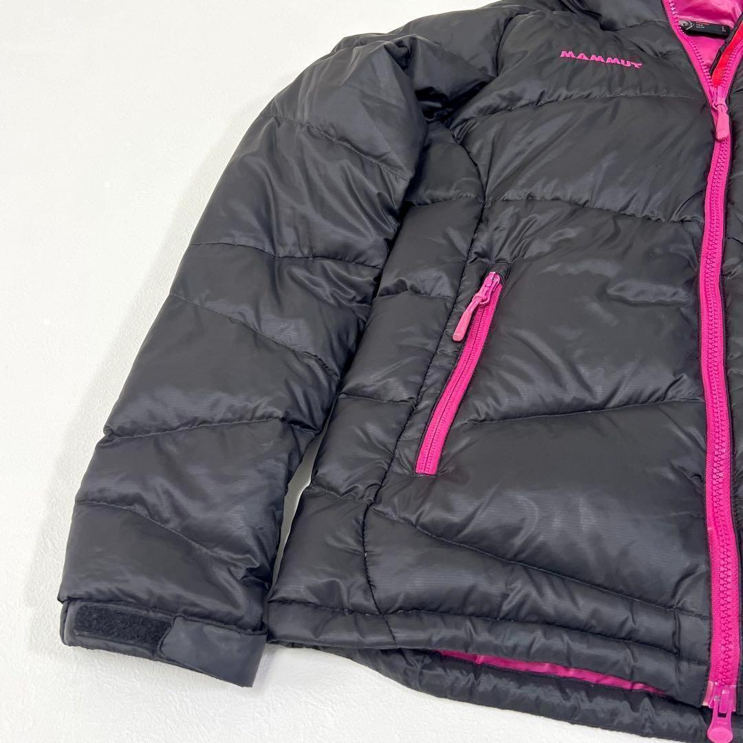マムート アトラスフーデッドダウン ジャケット アウトドア ブラック ピンク M
