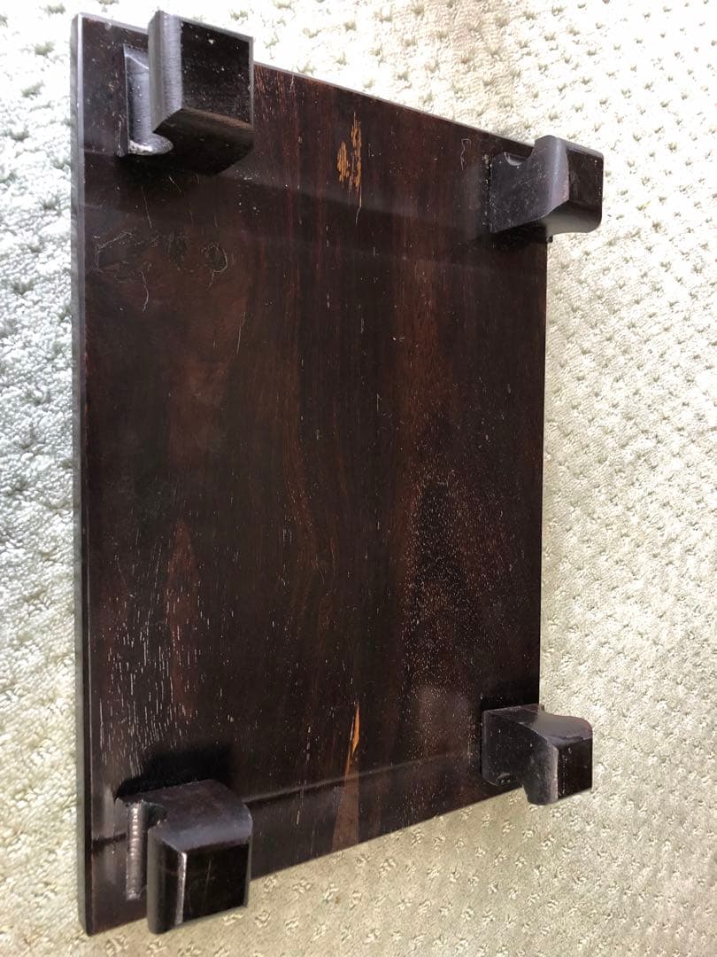 玉乗り 獅子 置物　狛犬 シーサー 金属製 台付き