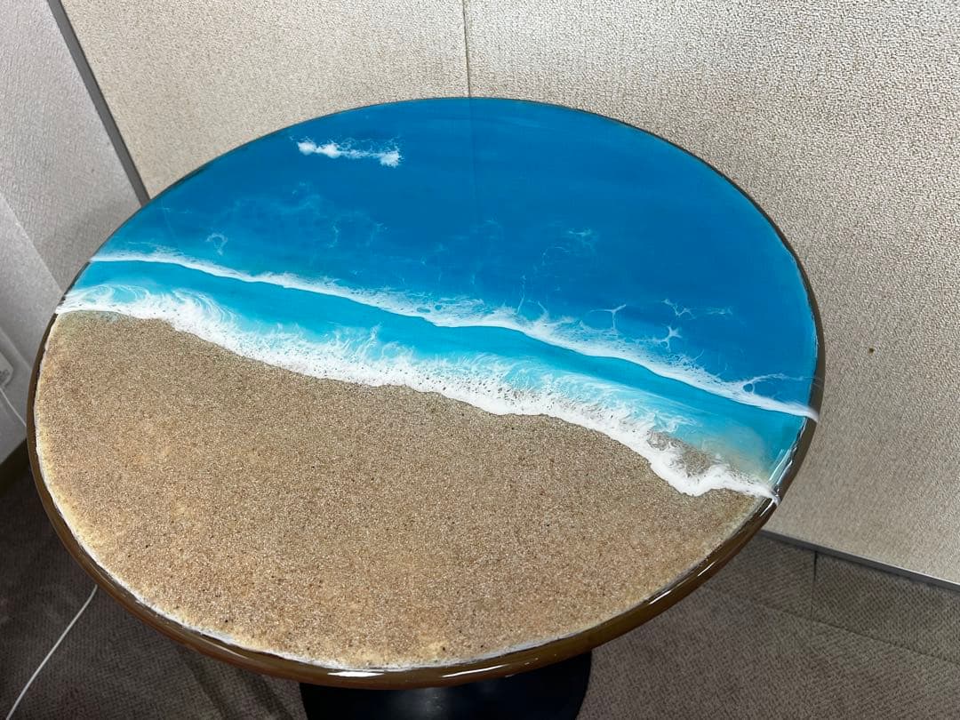 オーシャンレジンテーブル　カウンターテーブル　海 ④