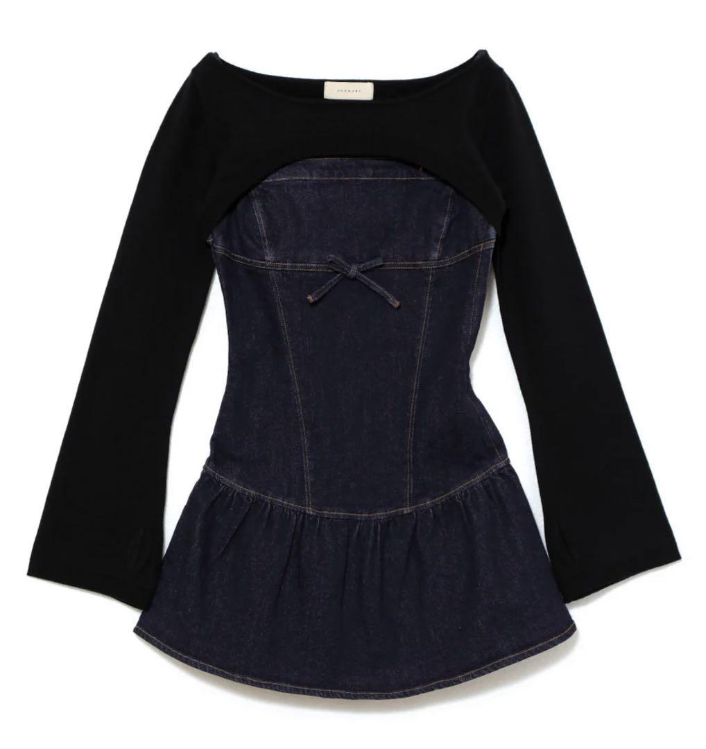 Bonnie denim mini dress andmary アンドマリー