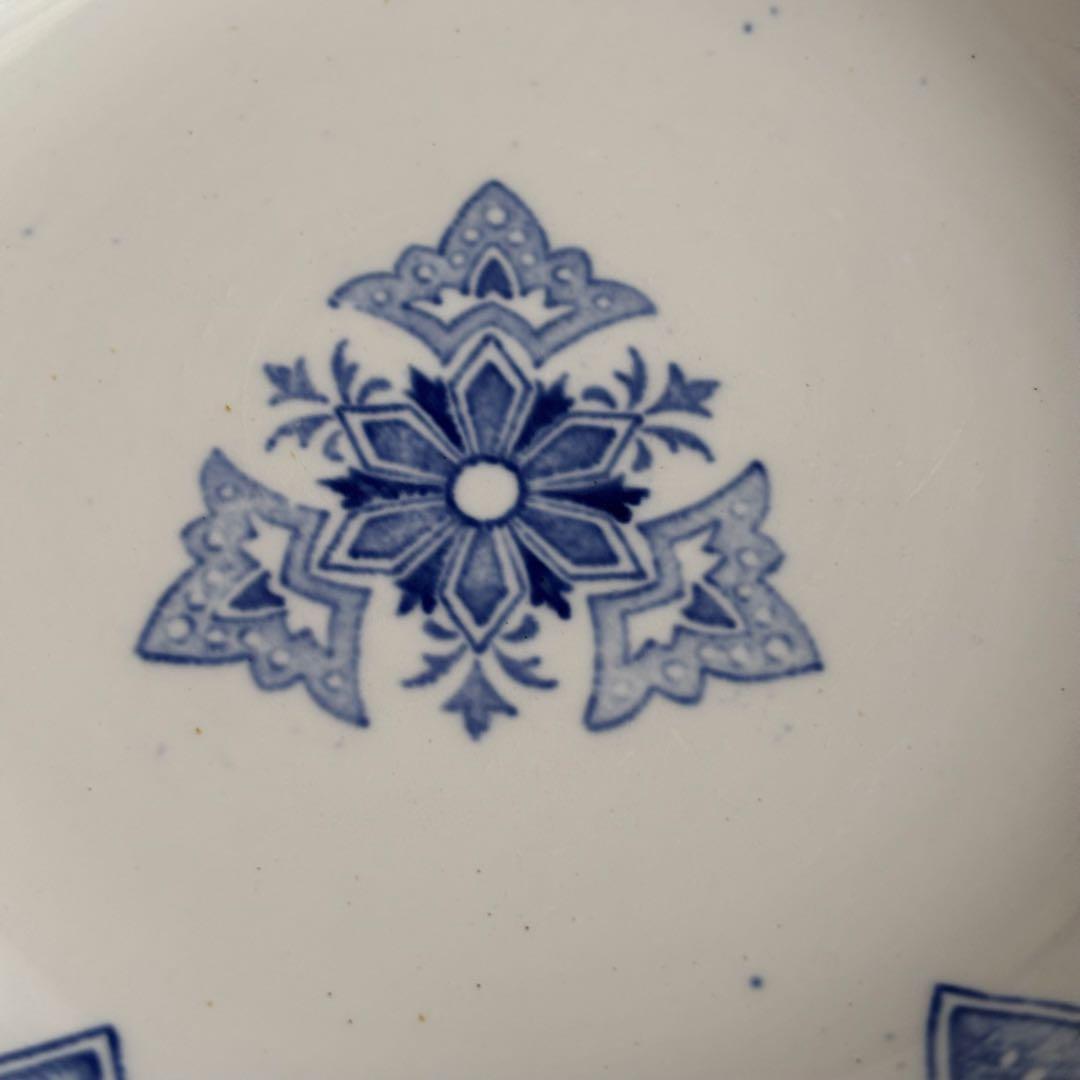 フランスアンティーク リュネヴィル ブルーの紋章 スーププレートB