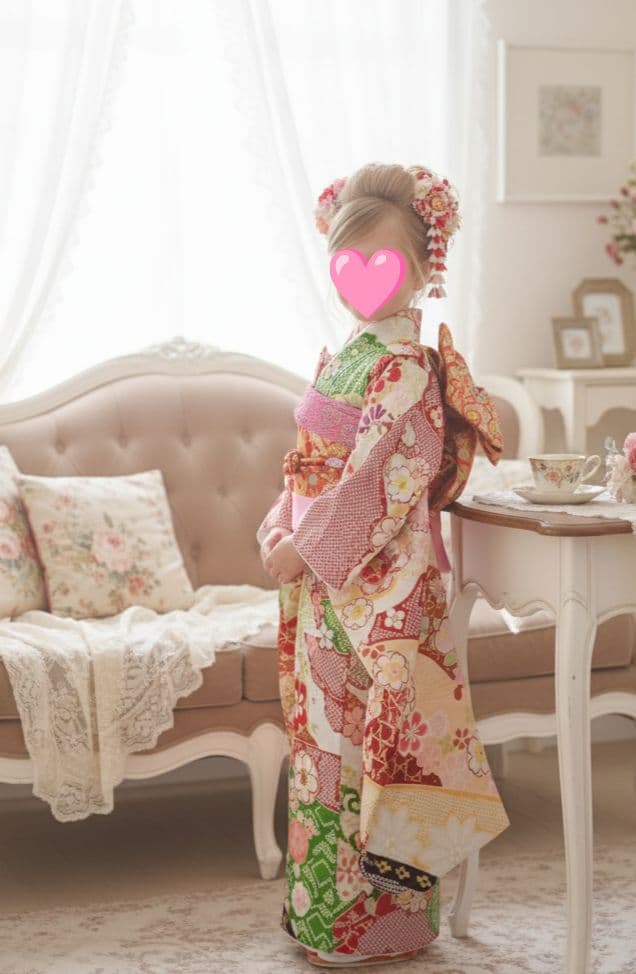 式部浪漫☆新品刺繍入着物☆作り帯フルセット