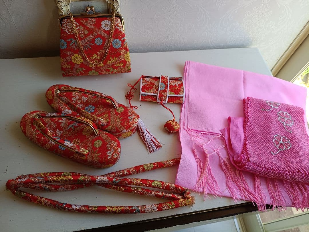 式部浪漫☆新品刺繍入着物☆作り帯フルセット