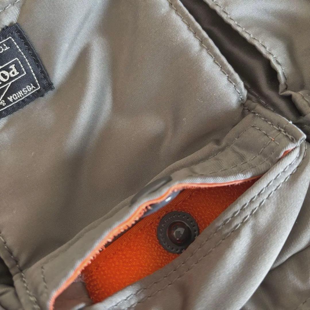 【美品】ポーター タンカー ボディバッグ コンパクト シルバーグレー