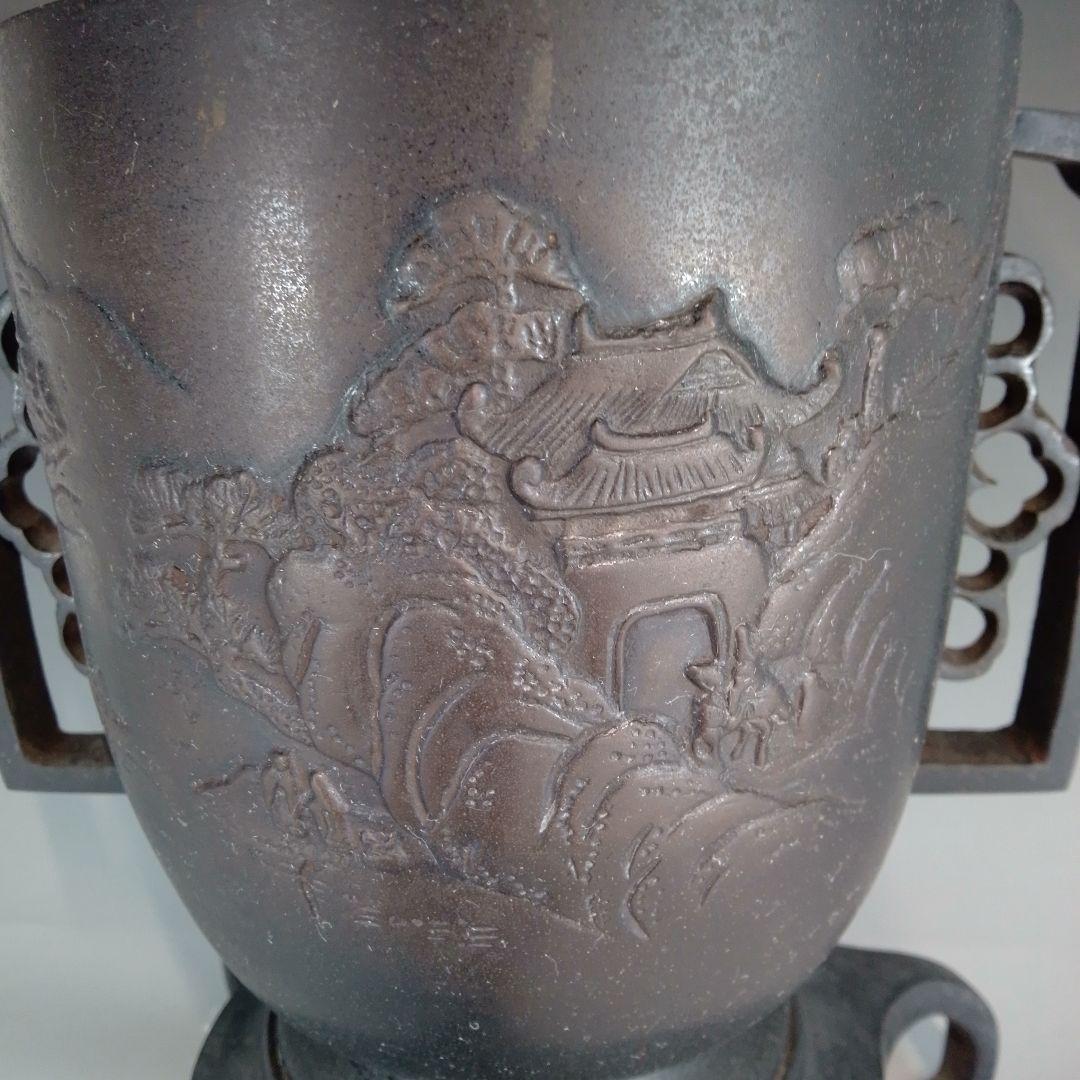 池坊　薄端　花器　唐銅　生け花　箱無し