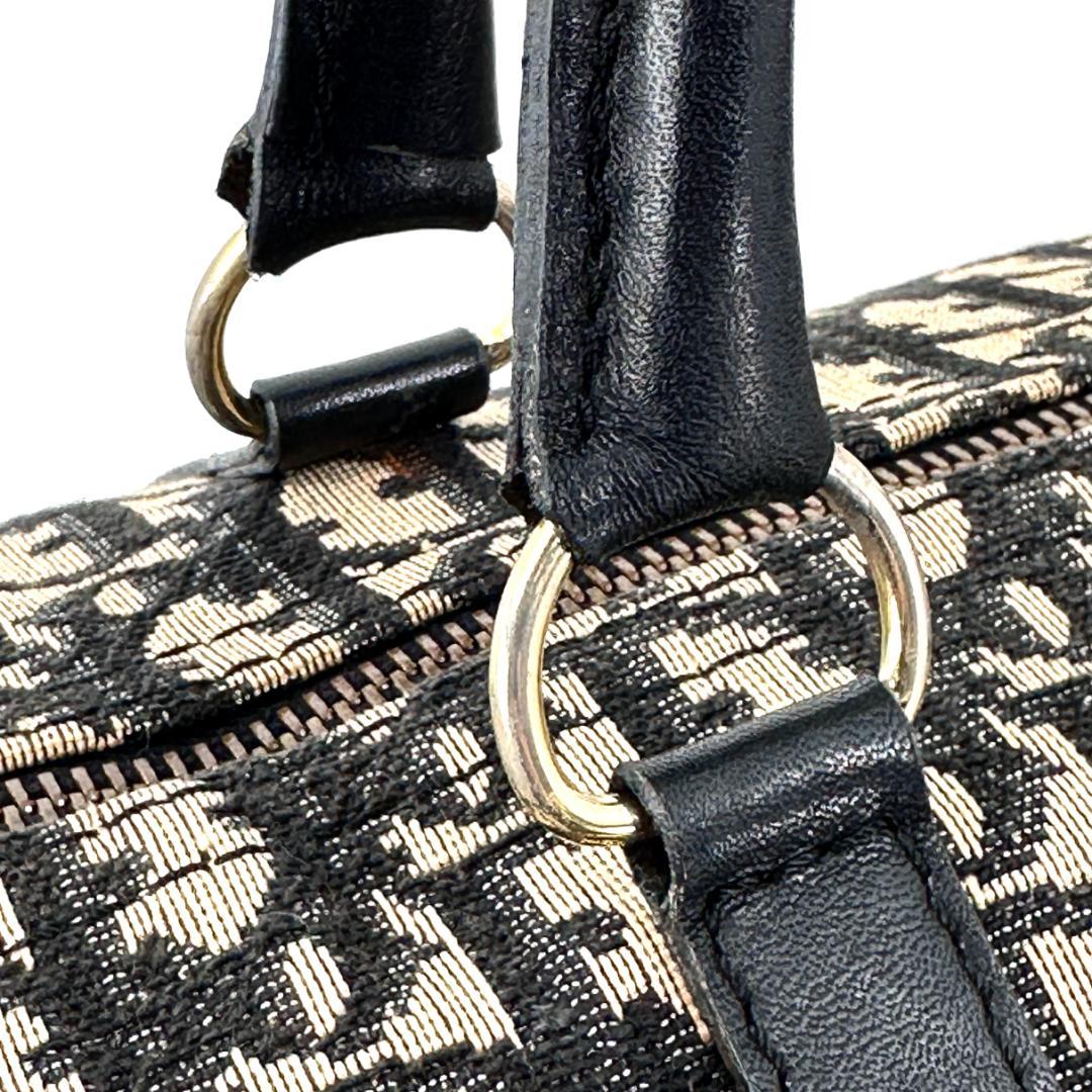Christian Dior トロッター キャンバス ボストンバッグ ブラック