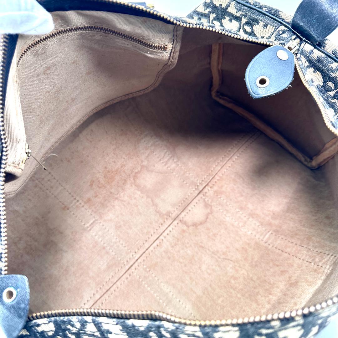 Christian Dior トロッター キャンバス ボストンバッグ ブラック