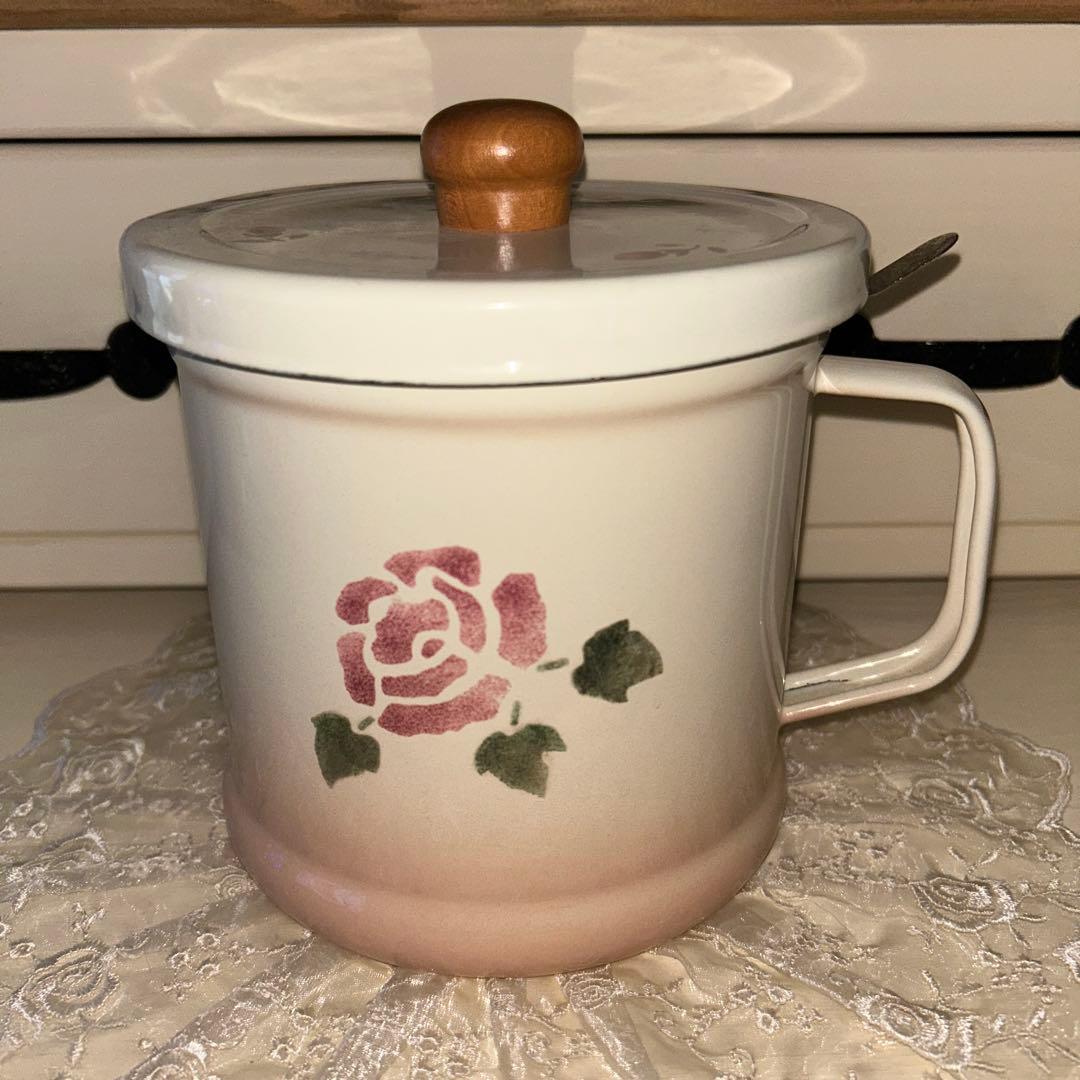 マニーローズ　ホーローオイルポット