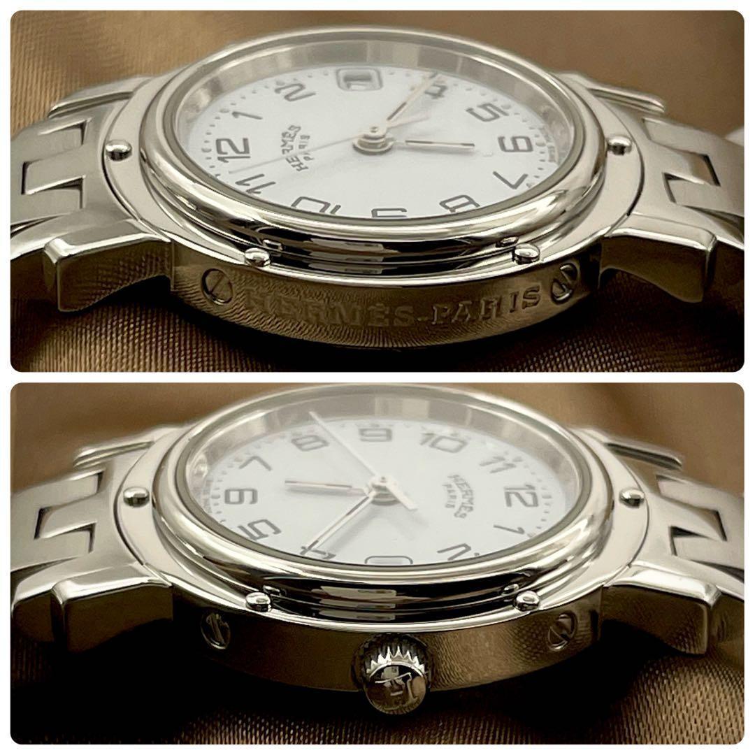 T136 エルメス クリッパー CL4.210 白文字盤 クォーツ