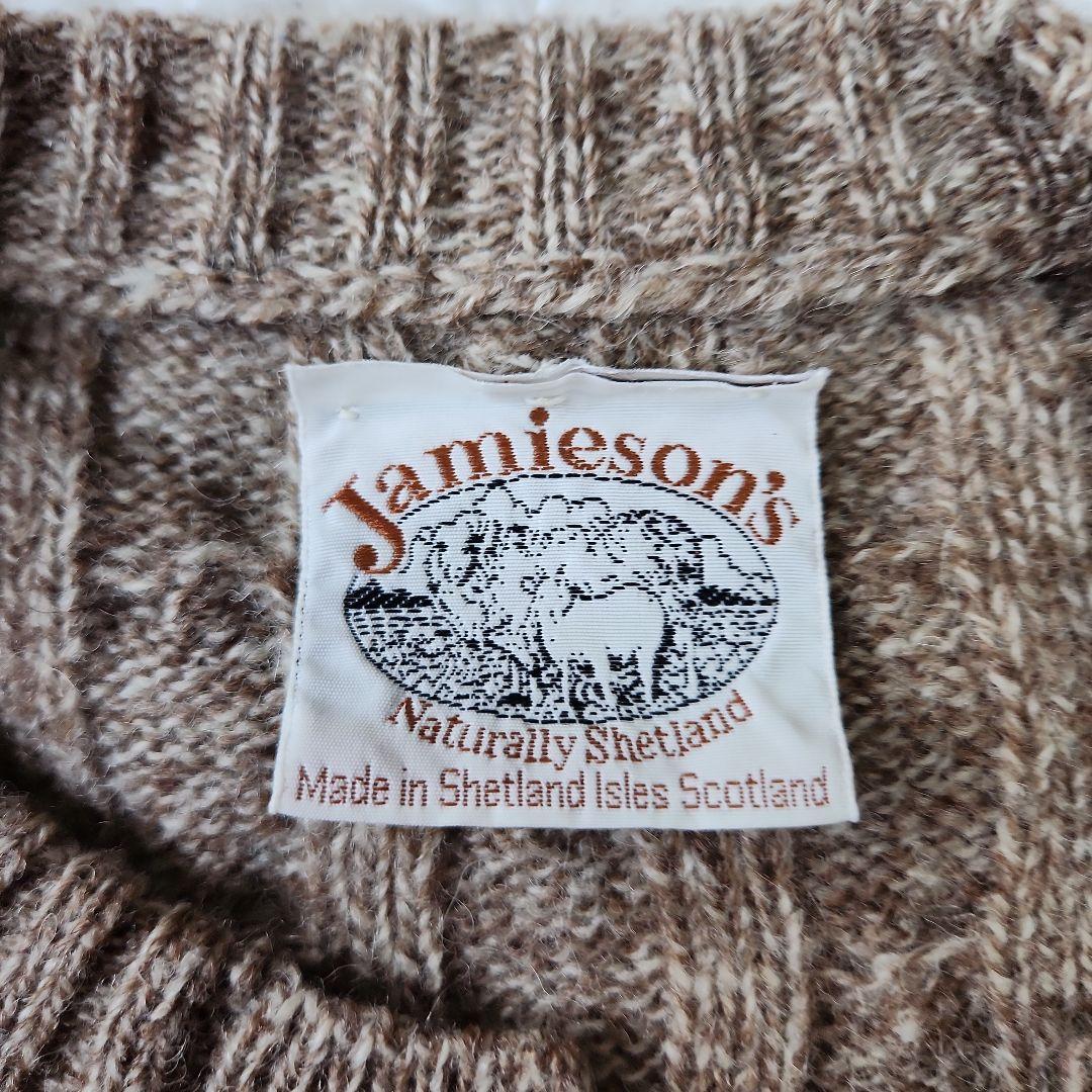 Jamieson's スコットランド製 カーディガン　ウール100％　L　メンズ