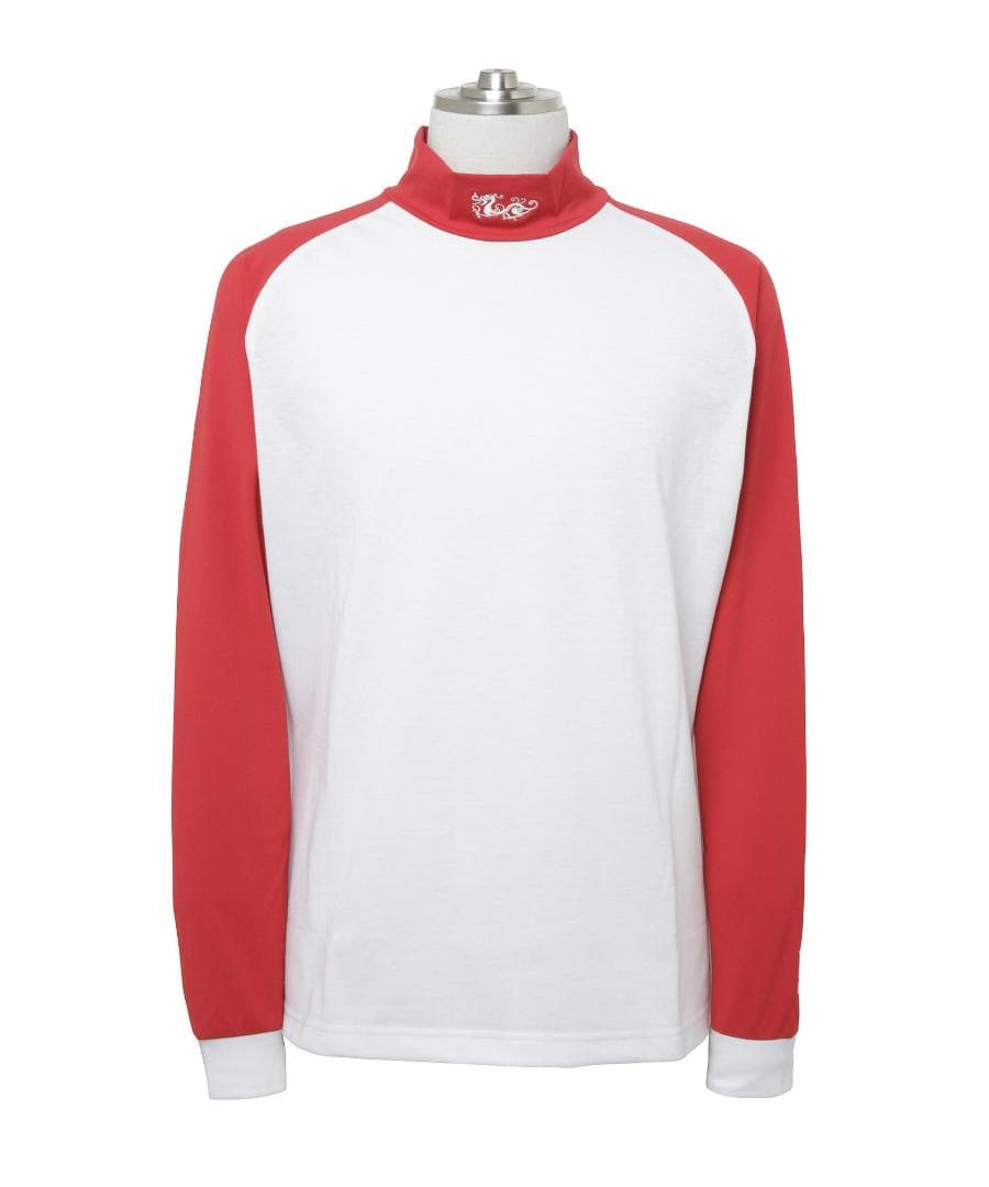 新品☆ダンスウィズドラゴン モックネック インナーシャツ☆白＆赤☆XLサイズ