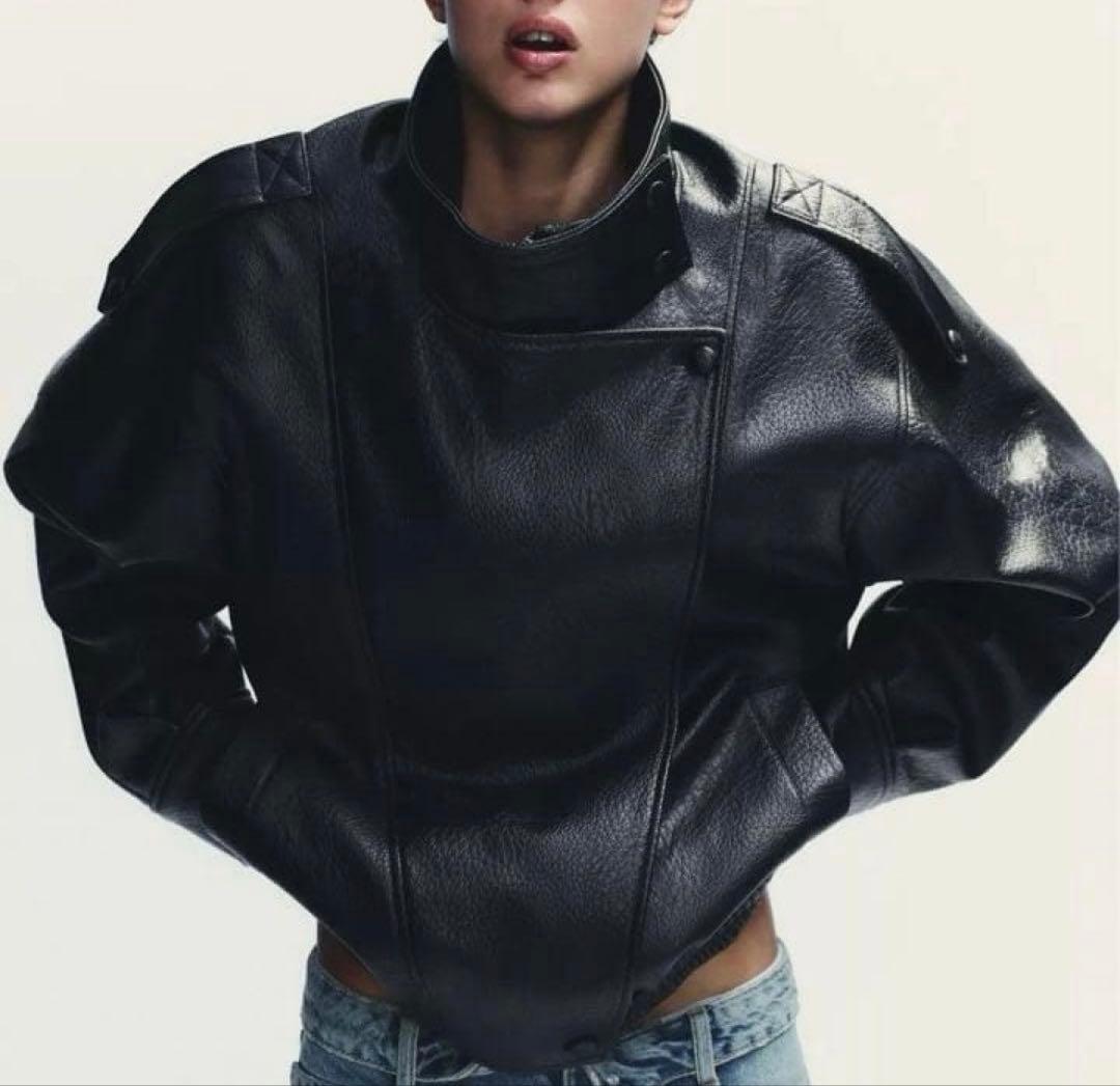 【新品タグ付き】ZARA ザラ♡フェイクレザージャケットXSサンローラン