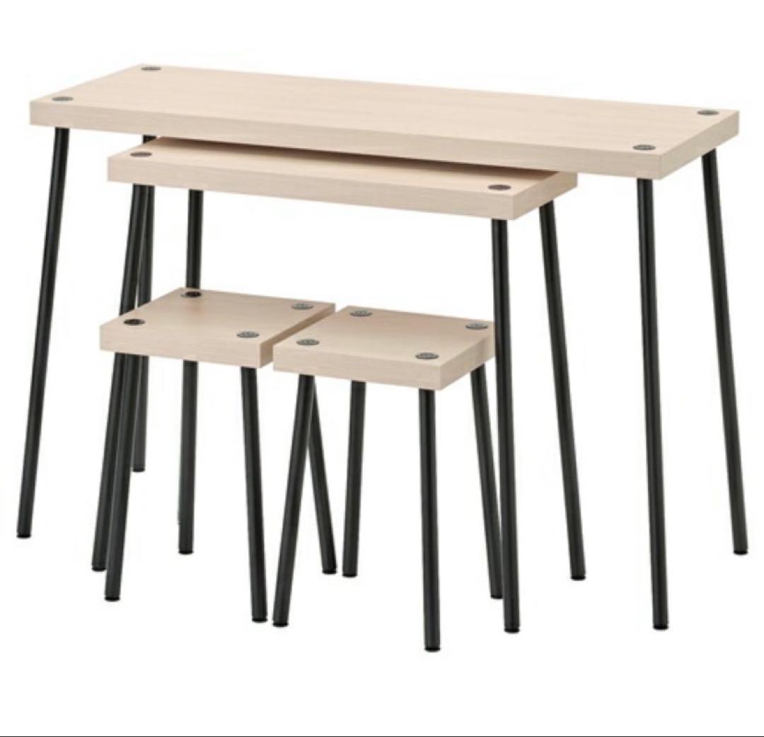 組み立て済み ・IKEA FRIDNÄS フリードネス 4点ネストテーブルセット