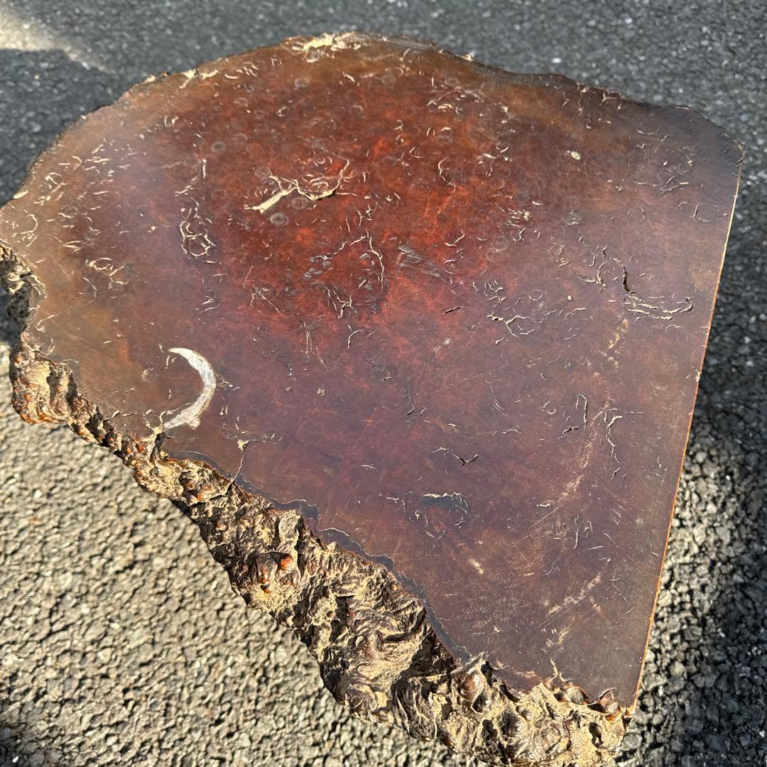 瘤木 一枚板 ローテーブル アンティーク