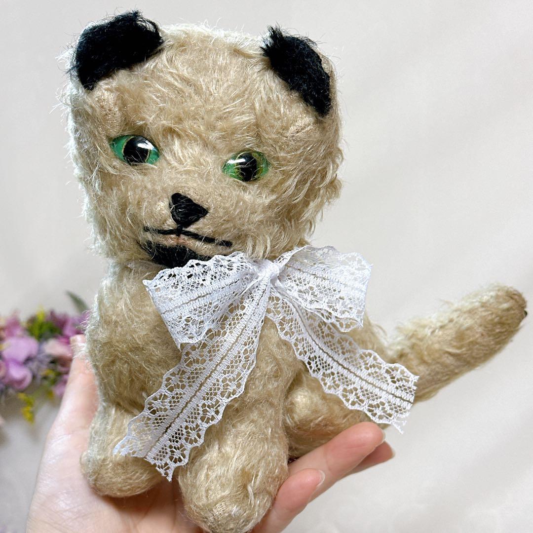 ❤️アンティーク❤️ 猫　四つ足のぬいぐるみ　オルゴール　チルターン？　Cat
