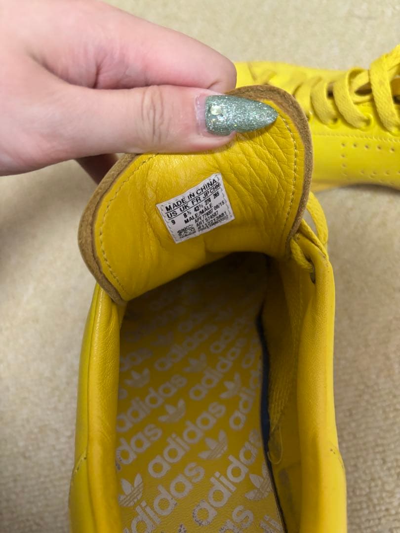 adidas Raf Simons イエロー スニーカー使用感ありサイズ9