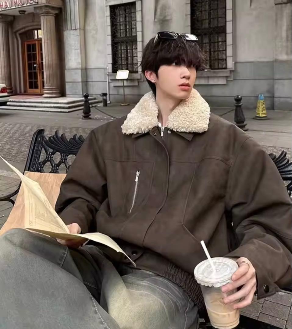 コットンジャケット　オートバイジャケット　メンズ　カジュアルアウター