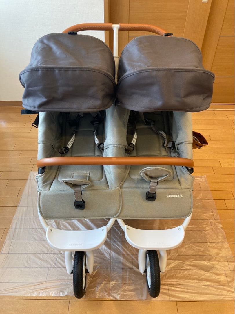 【ch@@oさま専用♡】 AIRBUGGYダブル（未使用レインカバー付）
