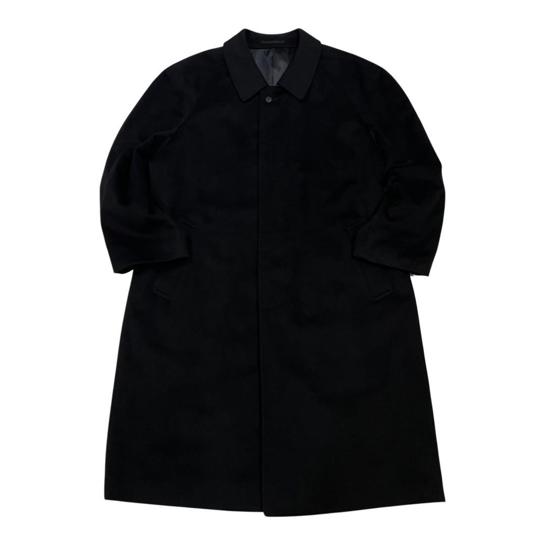 【美品】Gent Laurel ステンカラーコート カシミヤ ロング丈 ブラック