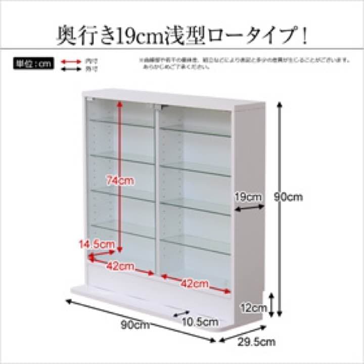 【送料無料】コレクションラック 浅型ロータイプ