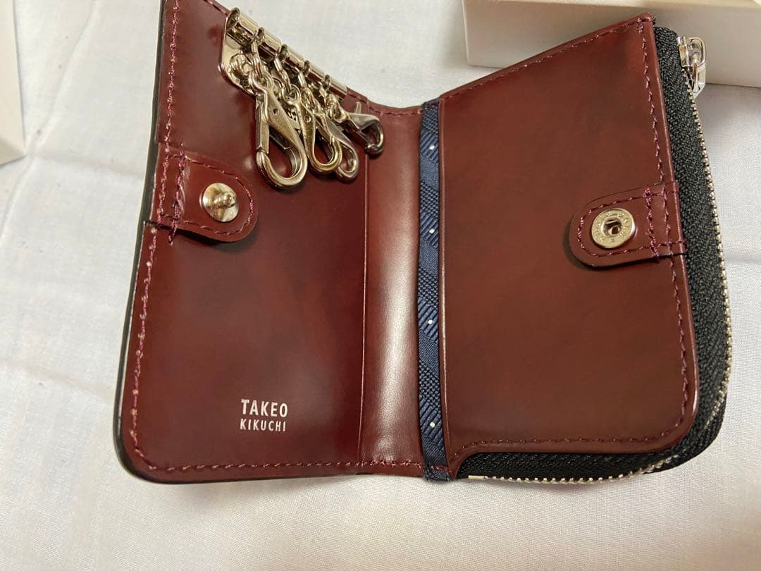 [タケオキクチ] キーケース 本革 メンズ 728613 牛革 レザー