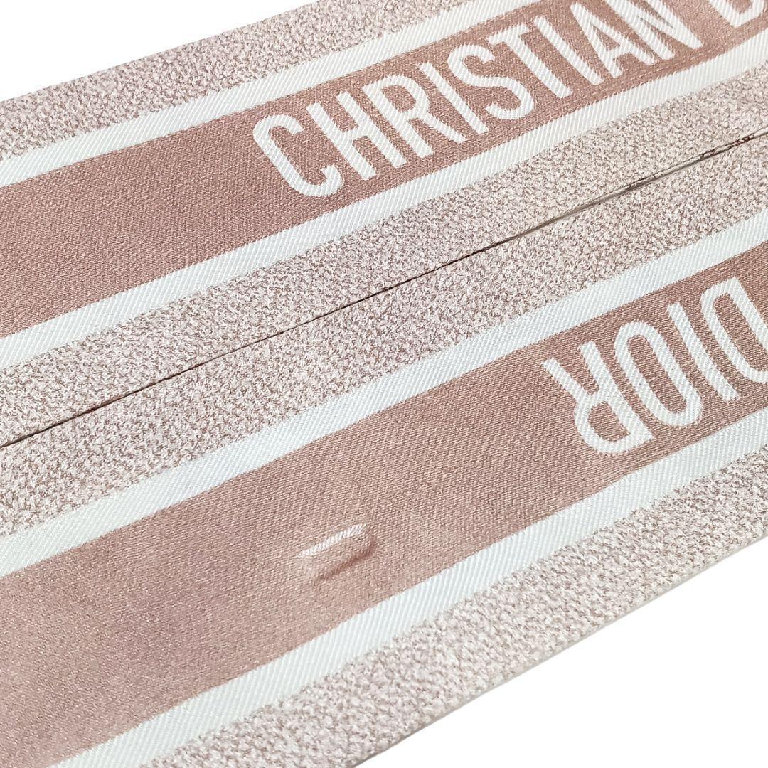 クリスチャンディオール ミッツァ ベージュ ボタニカル スカーフ ピンク