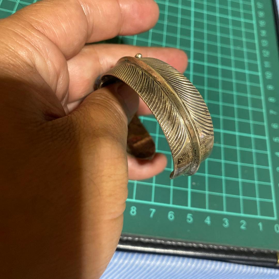 インディアンジュエリー　925 ブレスレット　ターコイズ　珊瑚　スターリング　羽