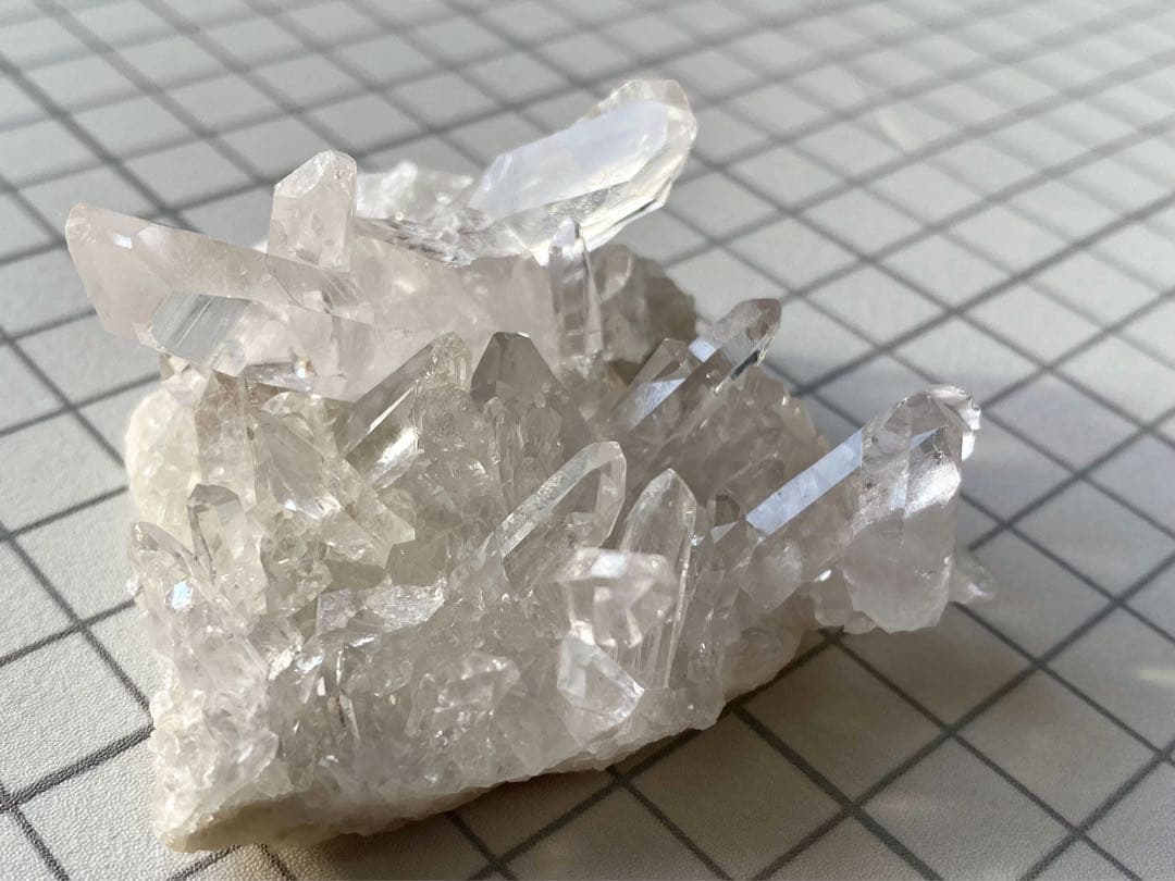 ゼッカデソウザ産　水晶クラスター　天然石　ゼッカクリスタル　タイムリンク