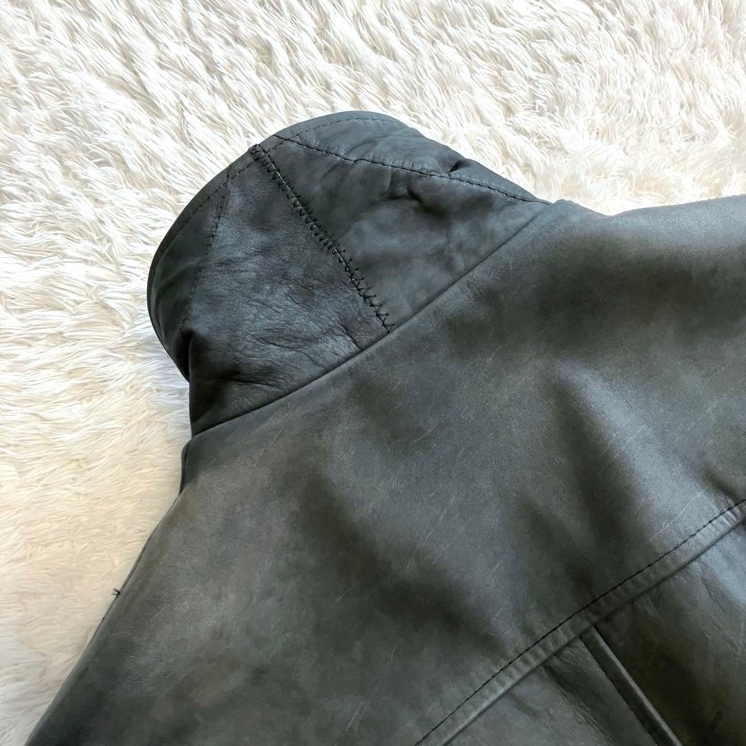 Schott 高級ヌバックレザージャケット　ウールチェック裏地　カーコート