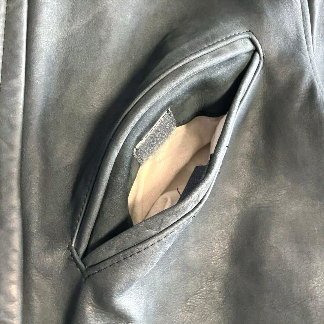 Schott 高級ヌバックレザージャケット　ウールチェック裏地　カーコート