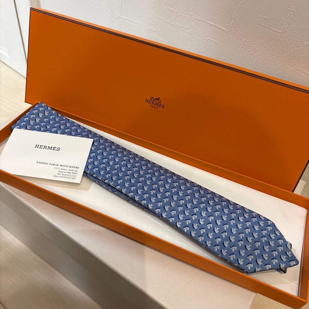 新品未使用　HERMES 馬柄 ネクタイ