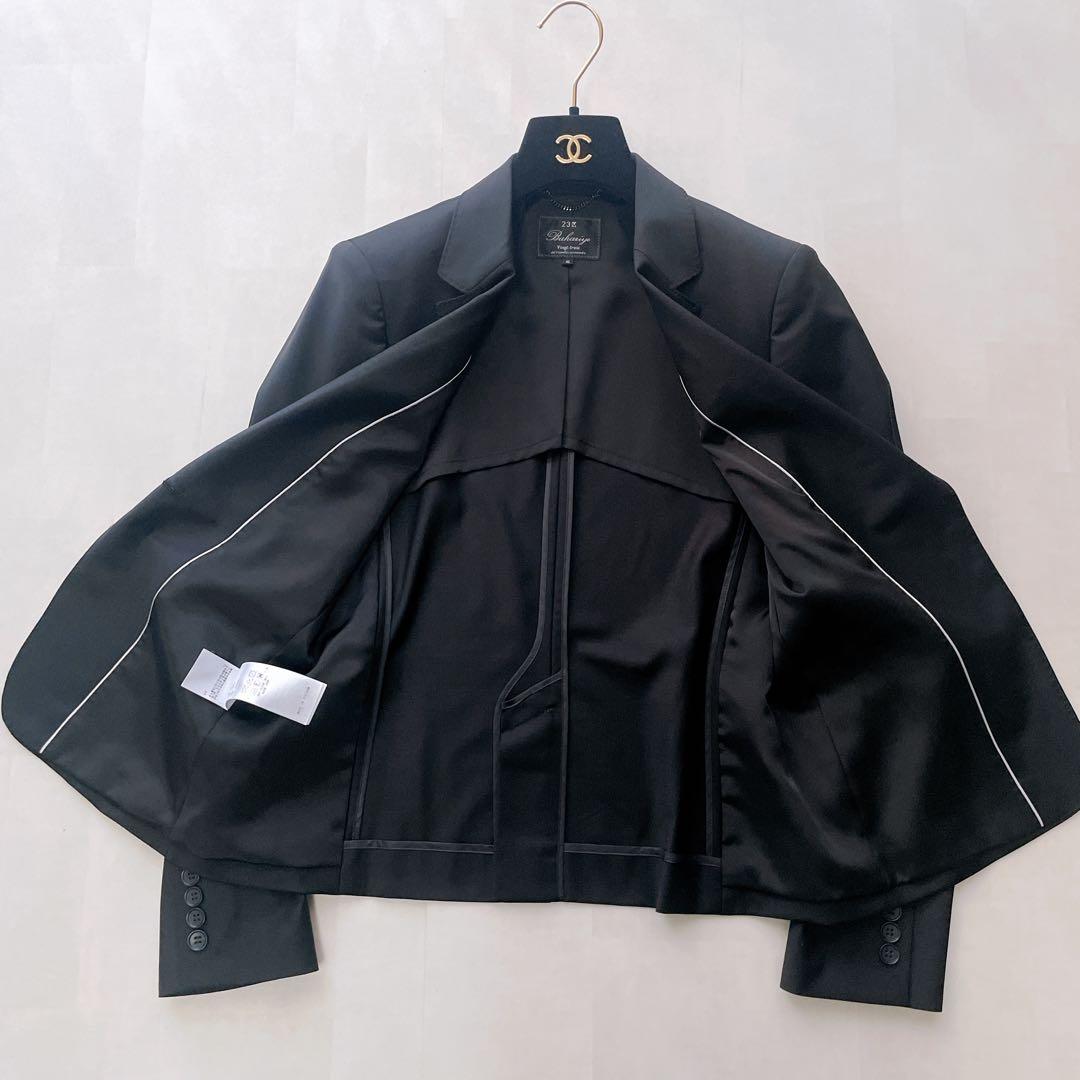 美品✨23区 bahariye 高級生地 パンツスーツセットアップ ブラック
