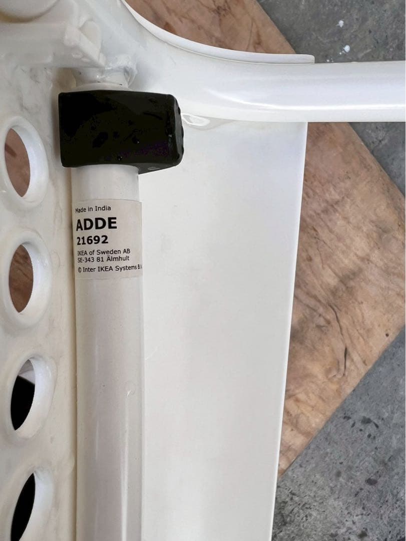 IKEA ADDE チェア 4脚セット ホワイト スタッキング 椅子