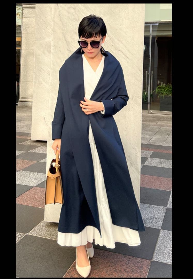 JENNEジェンヌ ショール風オードリーコート