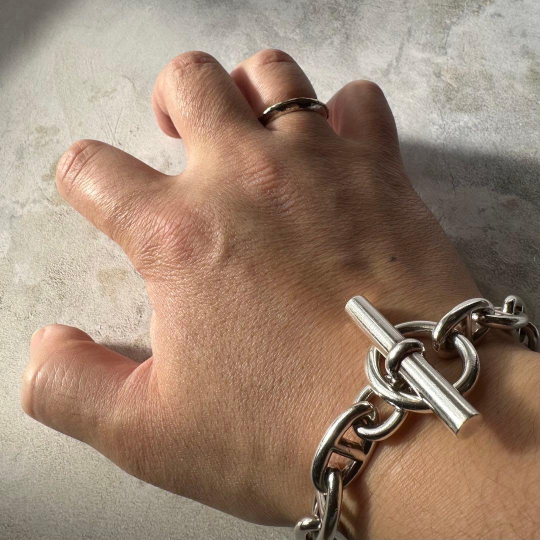 ヴィンテージ ハンマーバンドリング 14K シルバー925 16号 USA製