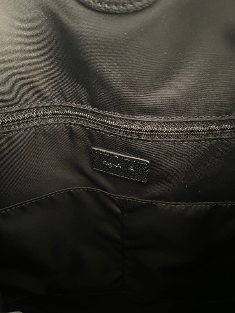 agnes b. アニエスベー レザー トートバッグ ビジネスバッグ ブラック