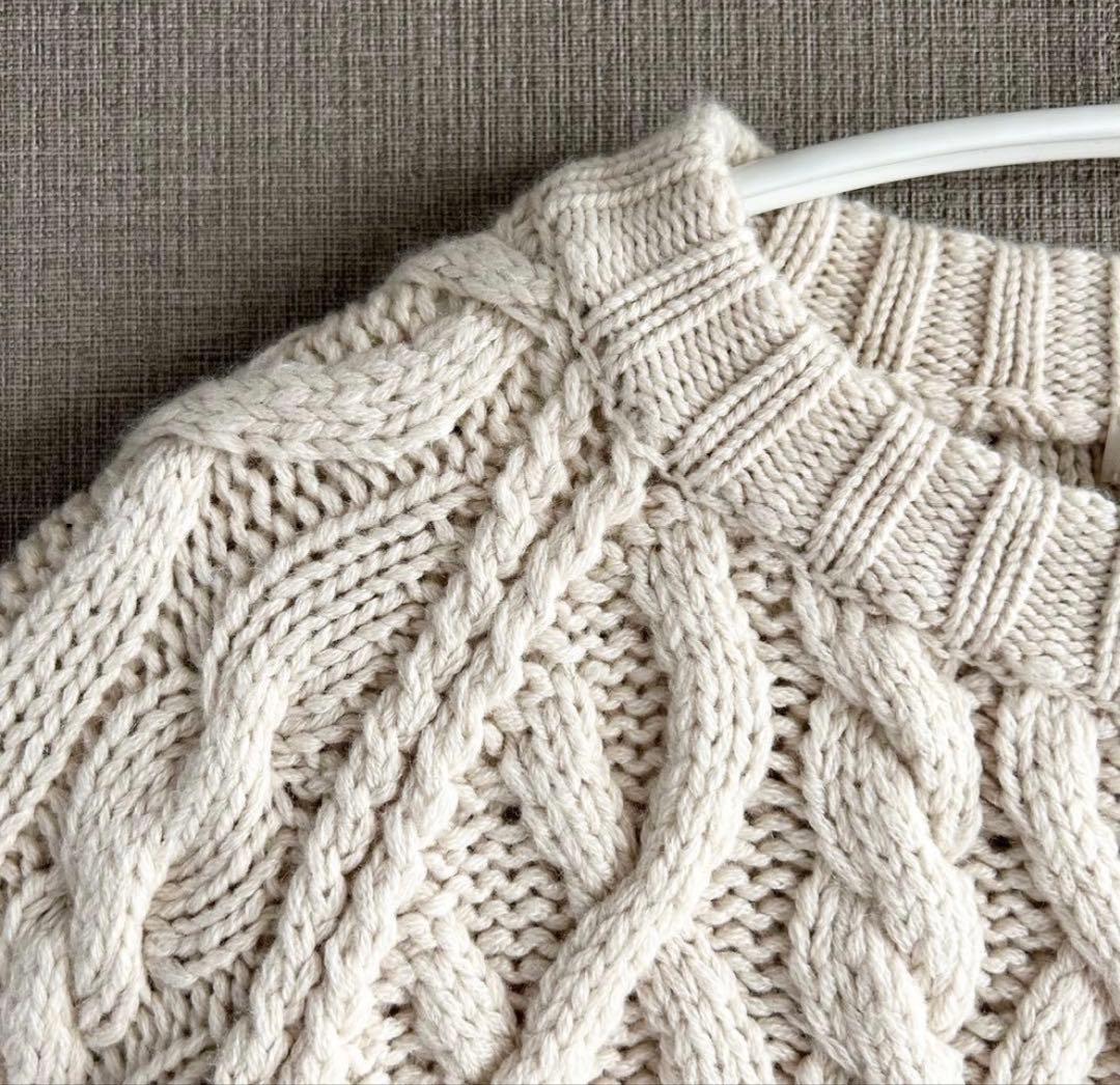 BLAMINK ブラミンク カシミヤ ケーブル ニット セーター 38