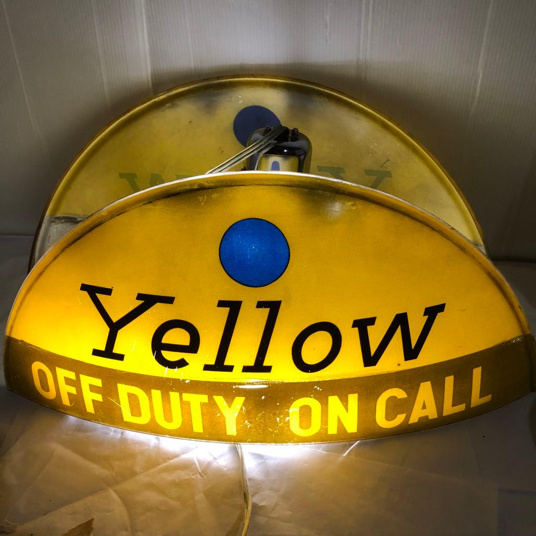 Yellow Cab Taxi タクシー イエローキャブ 行灯　レトロ