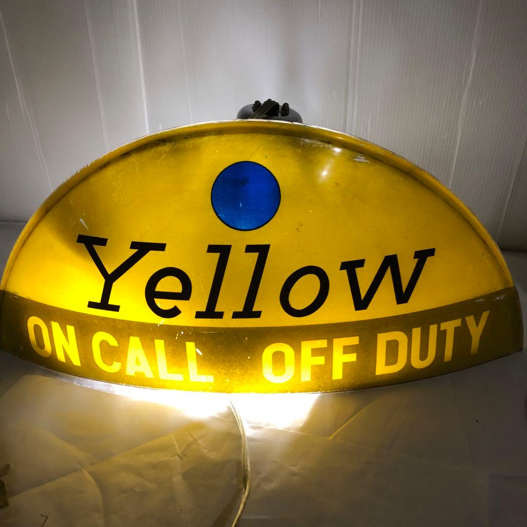Yellow Cab Taxi タクシー イエローキャブ 行灯　レトロ