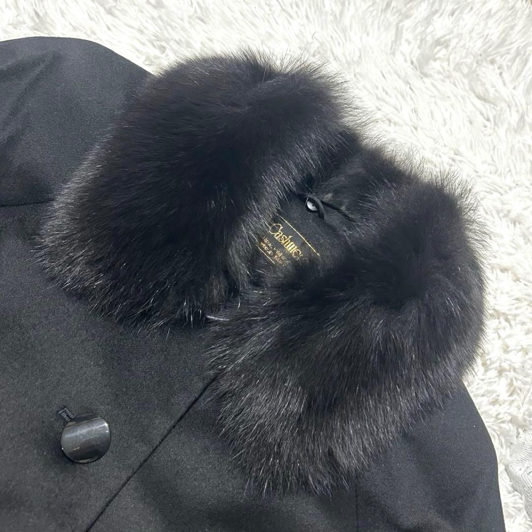 【タグ付き】I’hiver カシミヤ100％ Aラインコート ブルーフォックス