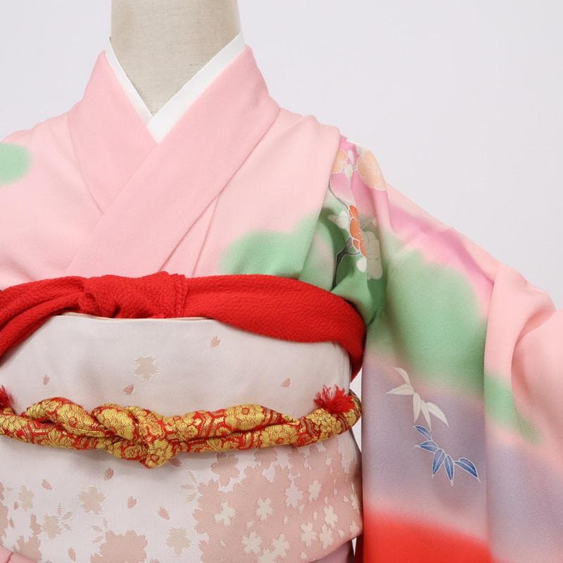 七五三＊女の子 御所解き模様 ピンク 正絹 祝着に＊子供着物 8RM1