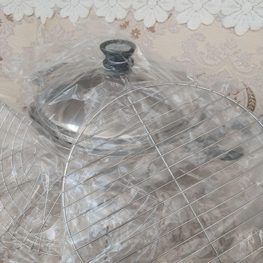 アムウェイ 新品ウォック中華鍋 網付き