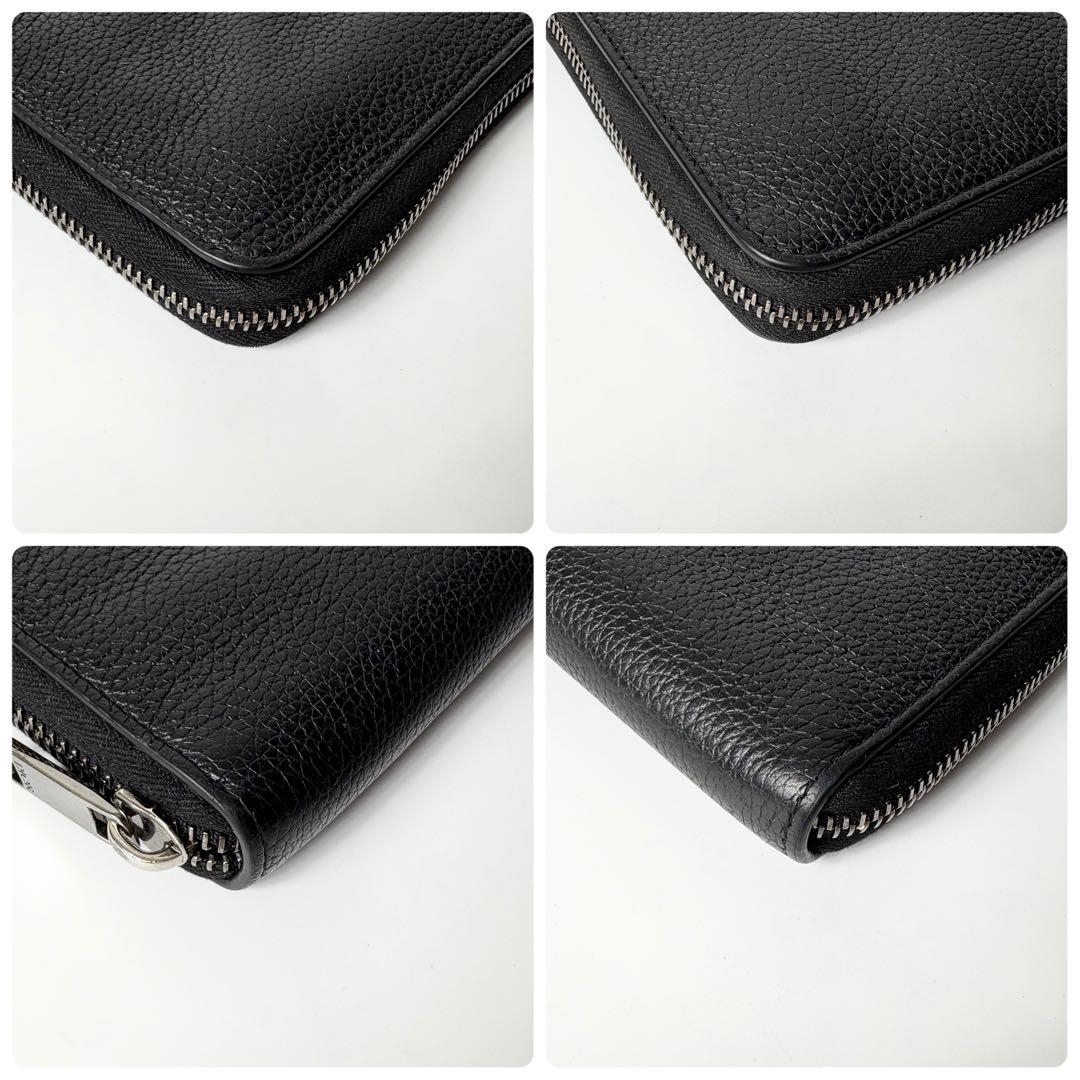 ディオール　CDアイコン　ロングジップウォレット　グレインドカーフスキン長財布.