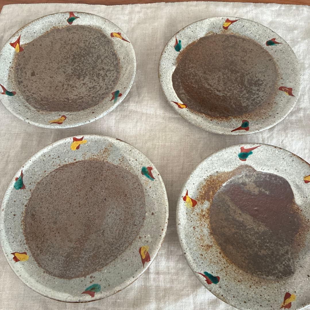益子焼き取皿　民藝　窯元　4枚セット