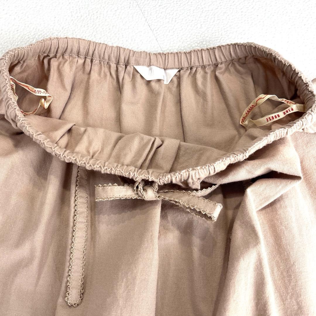 極美品】ピンクハウス　ピコフリル　ロングスカート ティアード　レース　ベージュ