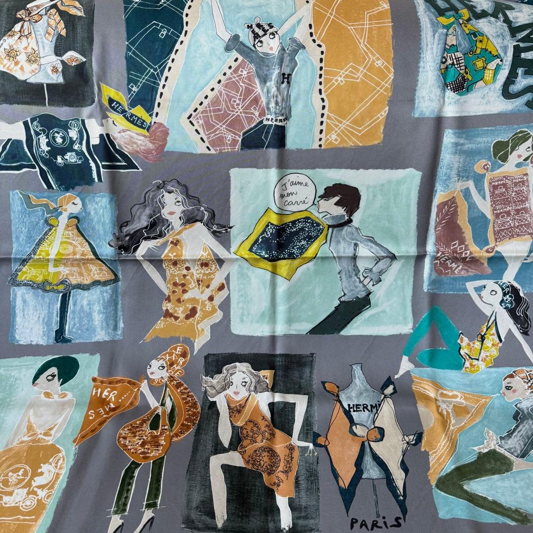 エルメス カレ 70 ジェーム・モン・カレ スカーフ シルク