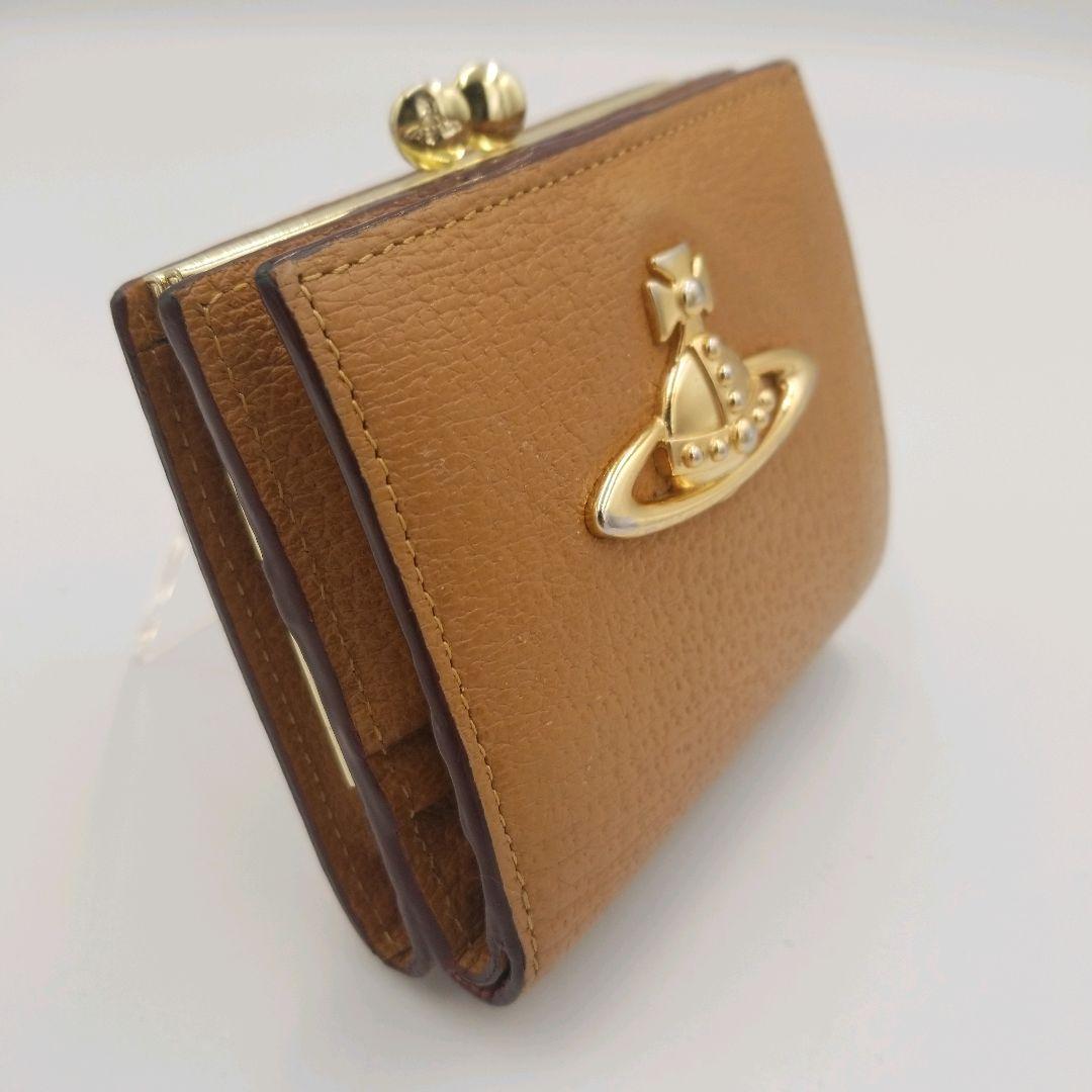 【美品】ヴィヴィアンウェストウッド　3つ折り財布　コンパクト　オーブ　がま口