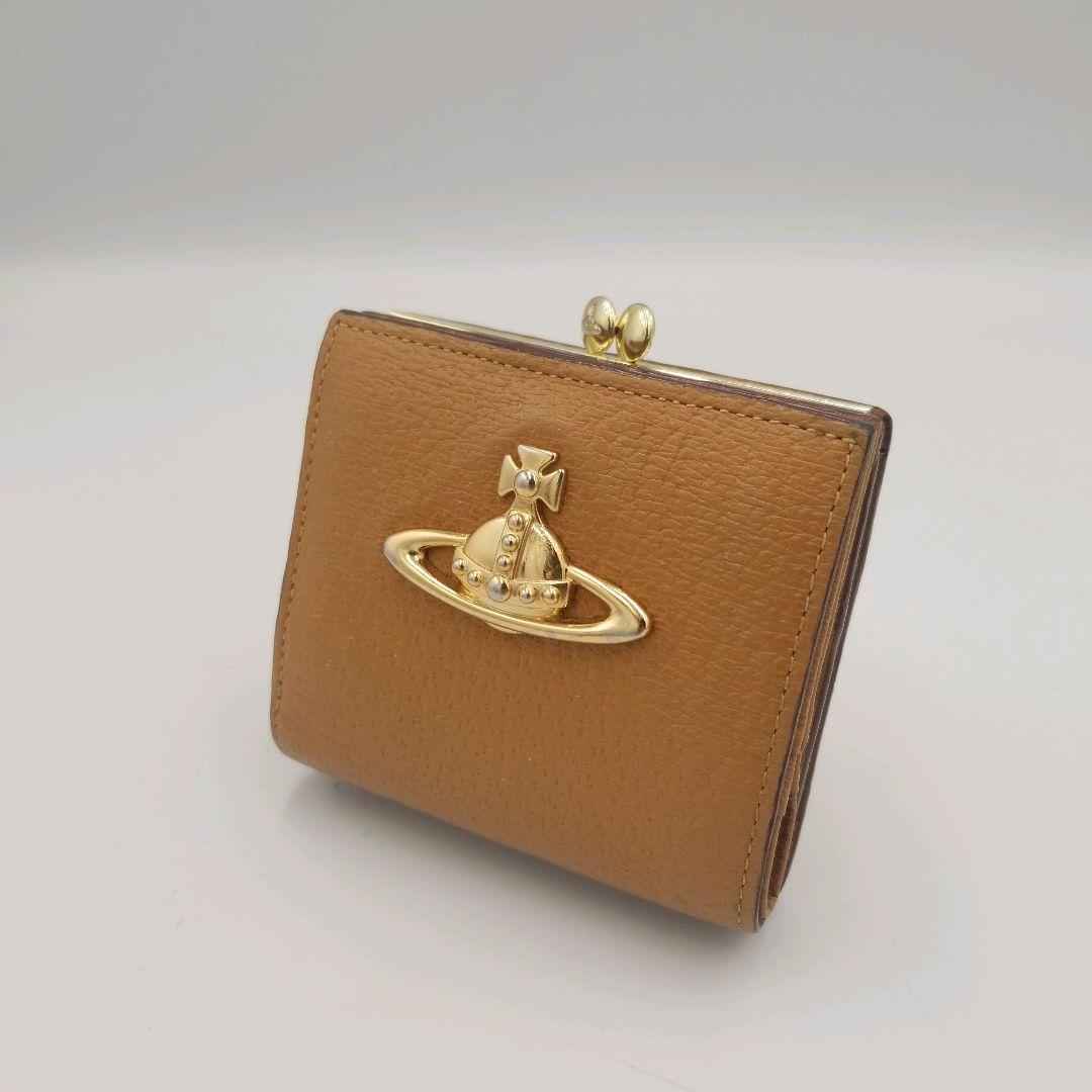 【美品】ヴィヴィアンウェストウッド　3つ折り財布　コンパクト　オーブ　がま口